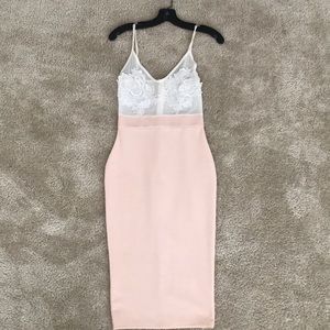 Cute white & plush pink dress